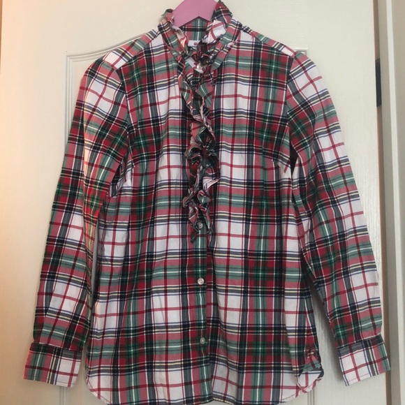 Vineyard Vines Tops - Vineyard Vines Plaid Ruffle Top
